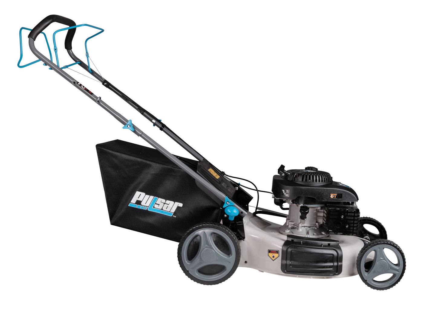 21in Self Propelled Push Mower with Side Discharge, Mulching, Rear Bag