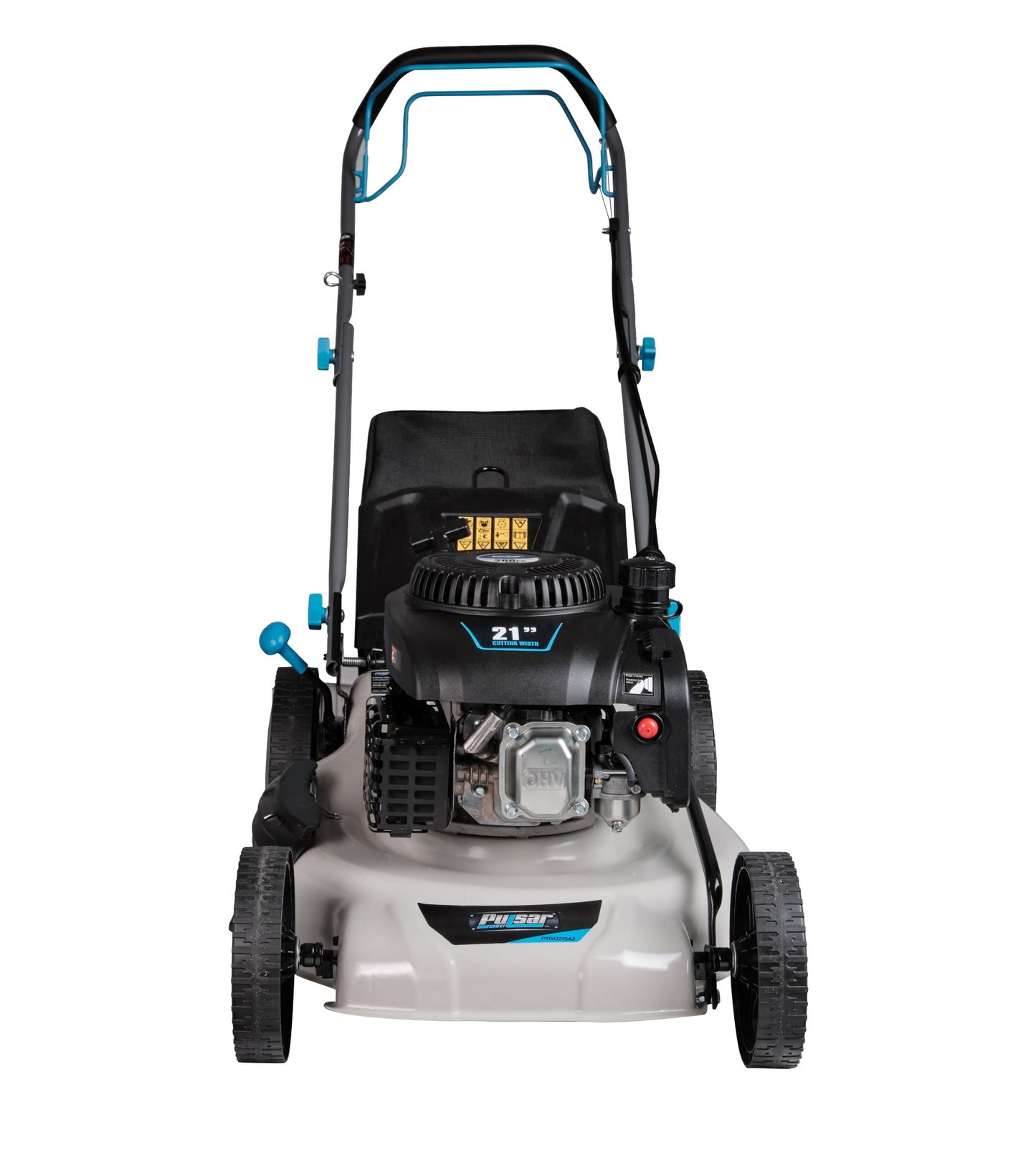 21in Self Propelled Push Mower with Side Discharge, Mulching, Rear Bag