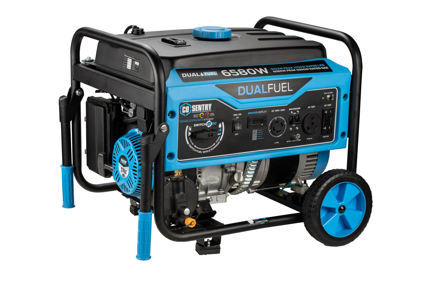 6580W Dual Fuel Generator with CO Sentry