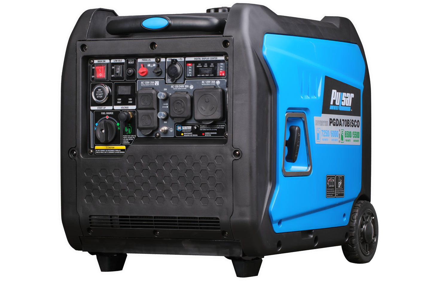 7250W Dual Fuel Inverter Generator with CO Sentry