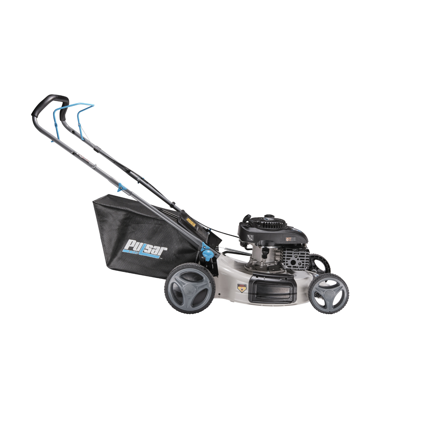 21in Walk Behind Push Mower with Side Discharge, Mulching, Rear Bag