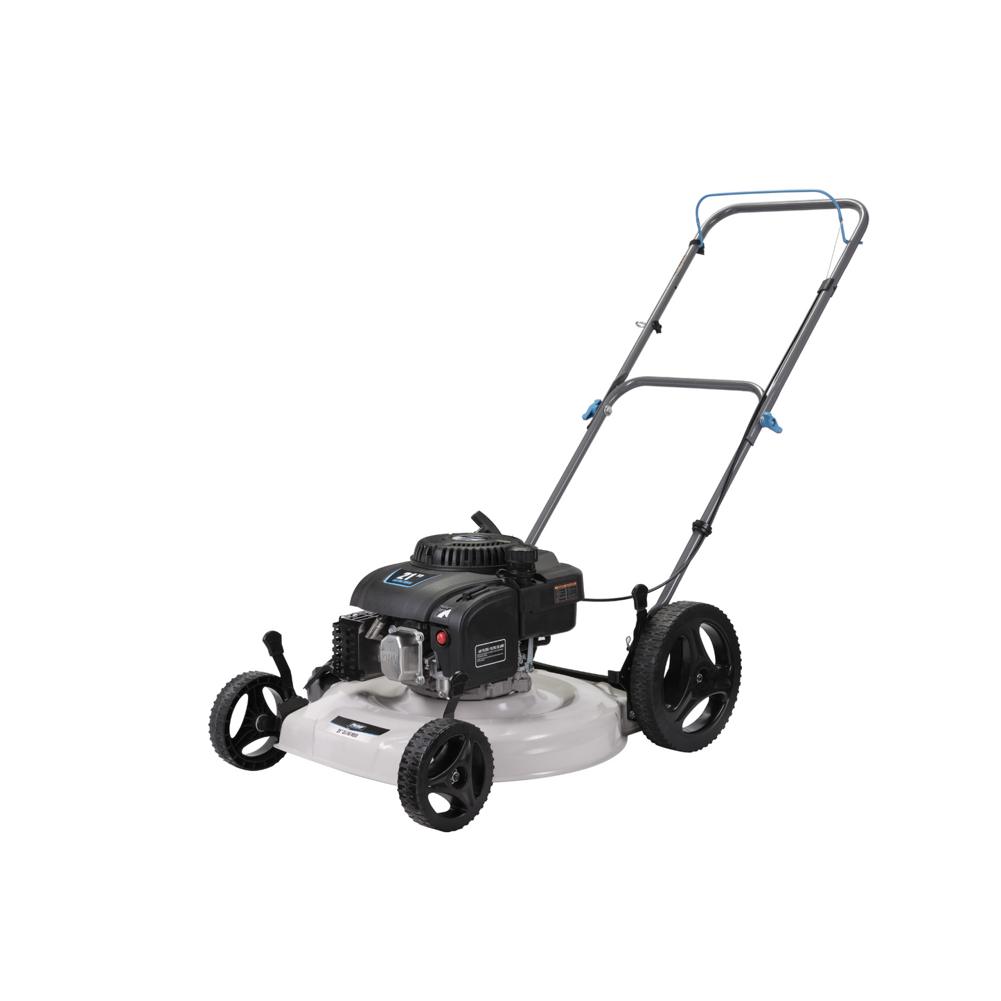 21in Big Wheel Walk Behind Push Mower with Side Discharge & Mulching