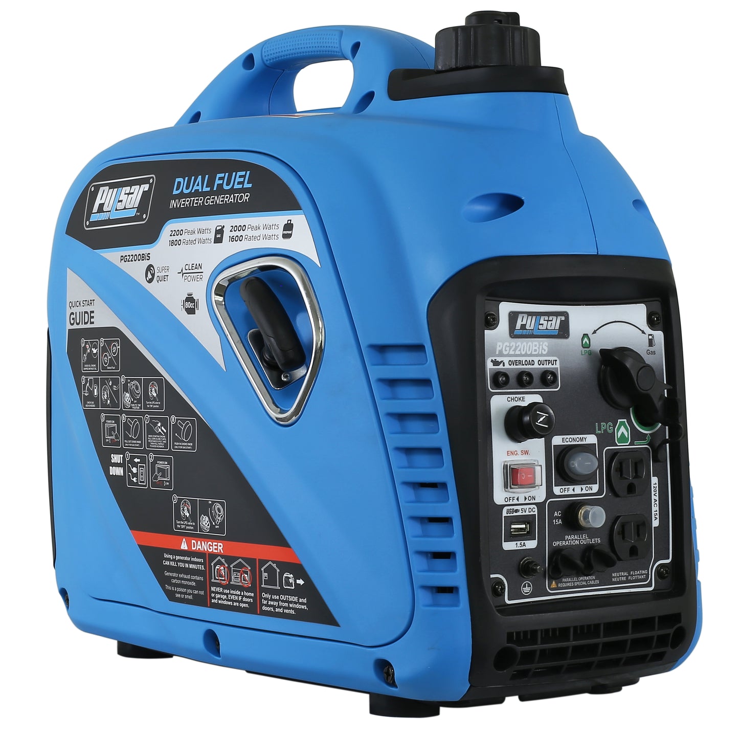 2200W Dual Fuel Inverter Generator