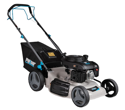 21in Self Propelled Push Mower with Side Discharge, Mulching, Rear Bag
