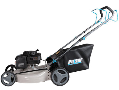 21in Self Propelled Push Mower with Side Discharge, Mulching, Rear Bag